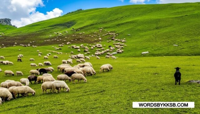 Sheeps Feed Grass in Chanshal Pass