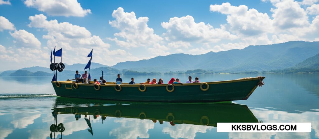 Boating on Gobind Sagar Lake Bilaspur Himachal