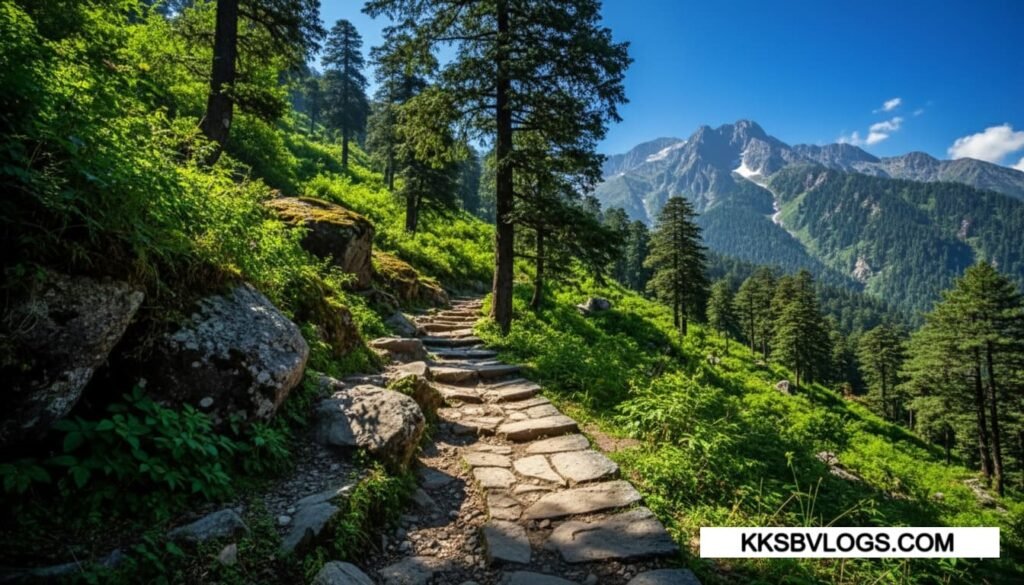 churdhar trek nohradhar path way to temple