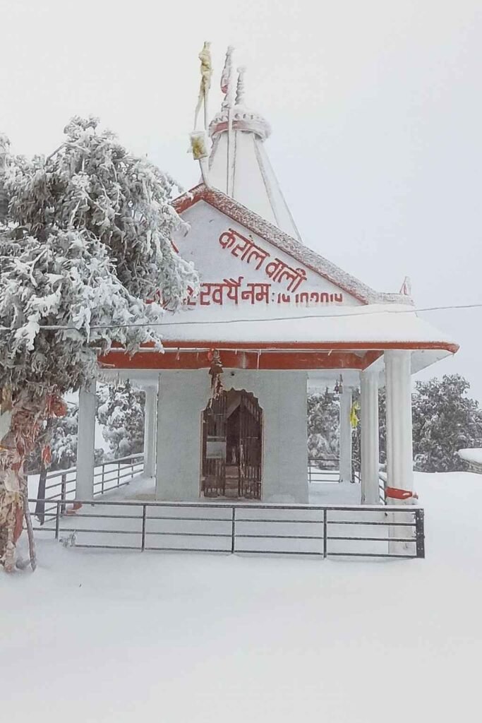 karol mata temple at mount karol peak solan himachal