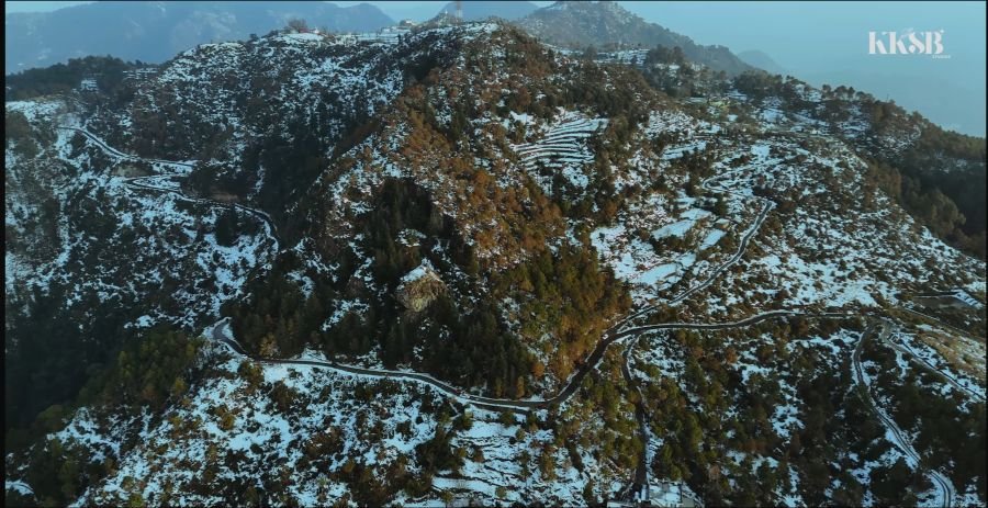 Solan Hills In Winter Snow On All the hill