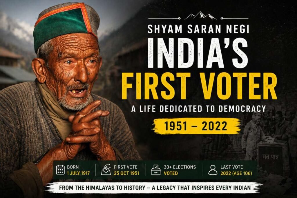 India’s First Voter Shyam Saran Negi: Complete Life Story, Voting History & Death