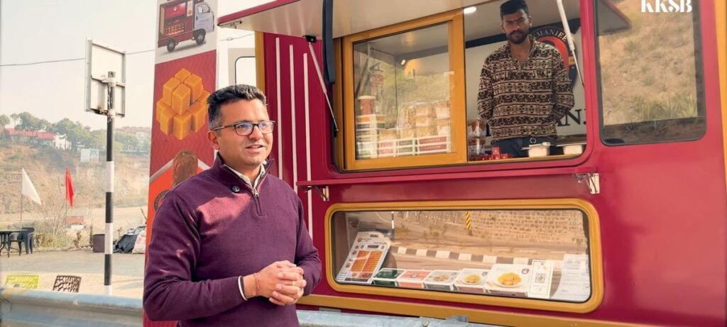 Besan Barfi stalls and trucks